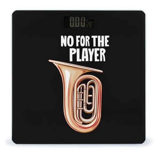 Tuba Player Musical Note Scale for Body Weight Personalized Digital LCD Bathroom Weighing Scales