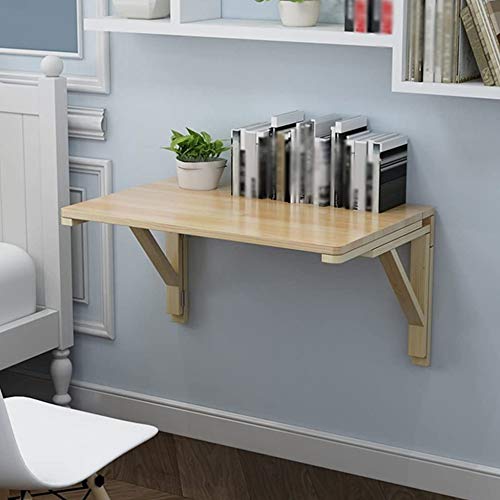 Escritorio abatible de madera maciza con diseño flotante elegante 4