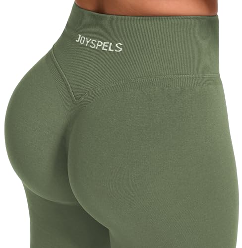 JOYSPELS Seamless Gym Leggings for Women - High Waisted Ruched Scrunch Bums Lifting Activewear Leggings Workout Running Sports Womens Yoga Pants - Image 4