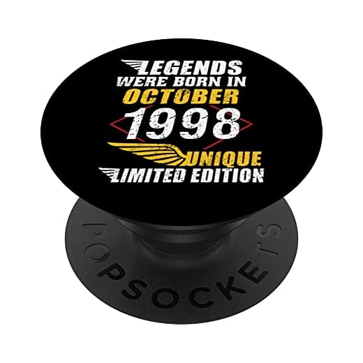 Cumpleaños Octubre 1998 Edición Limitada Regalo Used Vintage PopSockets PopGrip Intercambiable