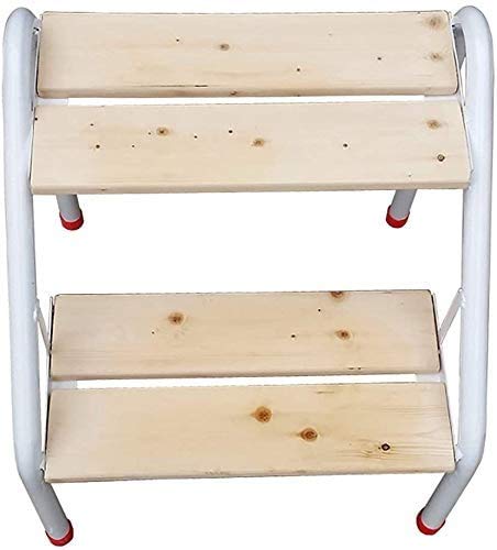 Escabeau en bois à double usage pour la maison extérieure et rangement compact