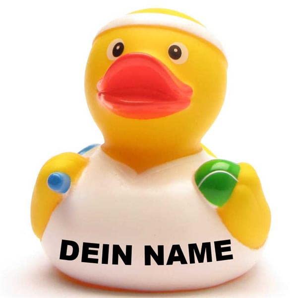 Bath Duck - Personalised (Tennis Duck) — image 1