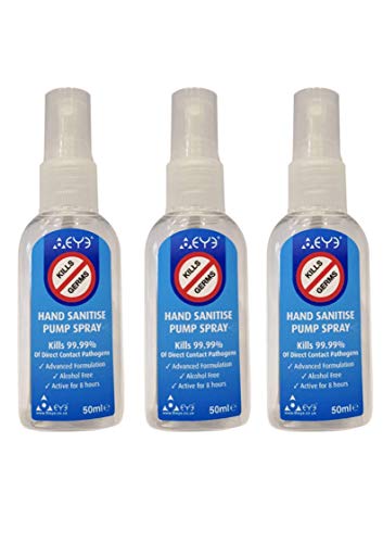 THEYE Hand Sanitiser Pump Sprays Kills 99.9999% of Viruses and Bacteria