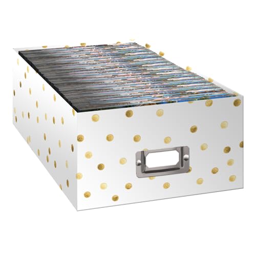 Image of Pioneer Photo Albums B-1G Golden Dots Photo Box, Gold (Pack of 6)