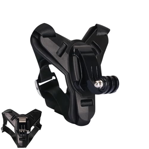 オートバイヘルメットあごストラップマウント, バイクアクセサリー, ヘルメットマウントキット、オートバイカメラマウント、あごマウントハーネス、オートバイヘルメットカメラ