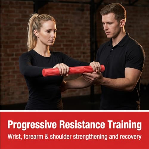 Image of Proberos Twist Resistance FlexBar Hand and Forearm Strengthener Wrist Forearm Exercise Equipment for Pain Relief Rehab Fitness and Travel Use