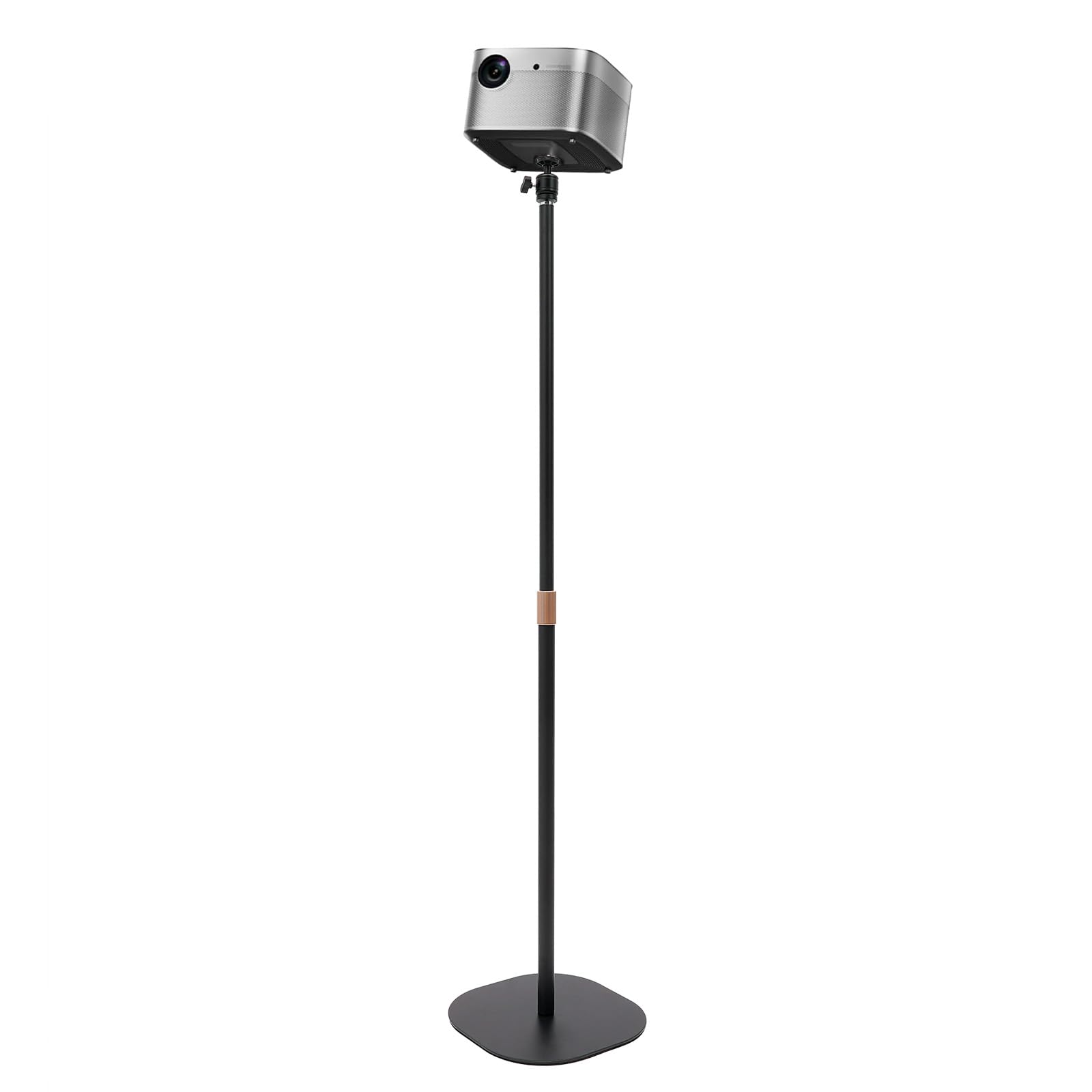 Obrotowy 360° stojak na projektor, metalowa podstawa, regulowana wysokość, ukryty stojak podłogowy od 65 do 120 cm