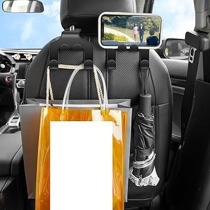 EKANTIK Double Stroller Hooks Adjustable Purse and Diaper Bag Hanger Multipurpose Hooks for Grocery Shopping, Trolley Bags Universal fit (Pack of 2, Multi-Color) 4