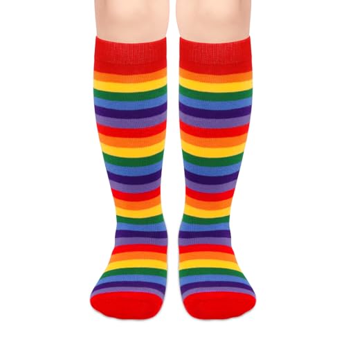 Image of Olreco 1 Pack Toddler Kids Youth Soccer Socks Girls Boys Baseball Socks Youth Knee High Softball Football Accessories Cotton