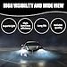 Flygun 2 PCS 9005 Car Halogen Bulbs, Ultra White Light Bulbs, 12V 100W Front Fog Light Bulbs, Super Bright High Beam Low Beam Bulbs Auto Lights Universal for Most Cars, Trucks, SUVs (White)