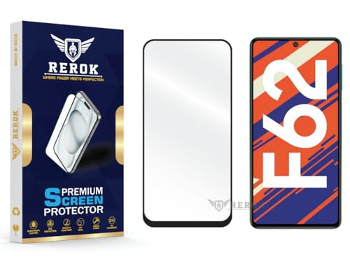 Image of Gorilla Tempered Glass Screen Protector Compatible with Samsung Galaxy F62 [Pack of 1] | Edge-to-Edge, Bubble-Free, Case Friendly, Easy Installation Kit