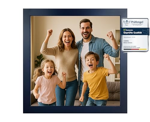 CABBEL Bilderrahmen 25x25 cm aus MDF | Acrylglas bruchsicher | Schwarz |...