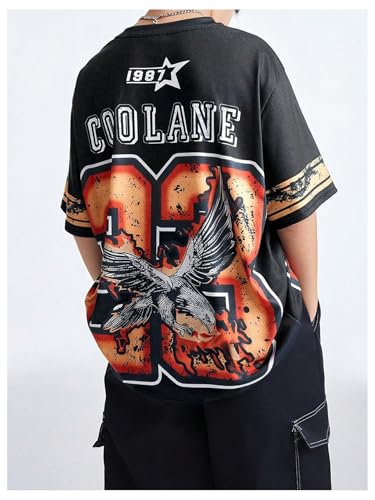 WDIRARA Boy's Number Graphic Jersey Shirt Crew Neck Short Sleeve Tee Oversized Top3