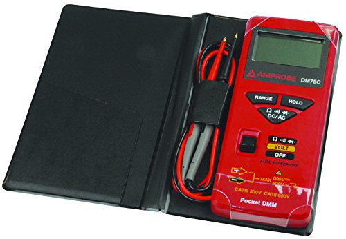 Fluke - DM78C - Amprobe, Multimeter, LCD, 5.1 L x 0.6 H x 3.1 W in, 50 to 60 Hz