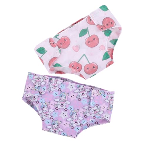 HANABASS Puppenunterwäsche Babypuppenwindeln Höschen 2 Stück Sicher Leicht Strapazierfähig Spielzeug Für Fantasievolles Rollenspiel Kinder