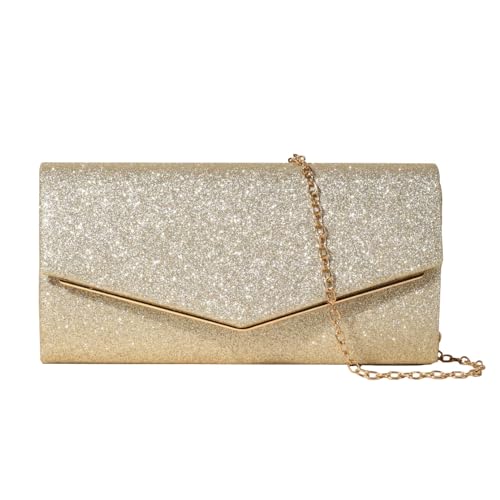 KBRPEY Clutch de Mano Fiesta Mujer Bolsos Fiesta Sobre de la Manera Bandolera Brillante con Cadena Desmontable Elegante Bolso Pequeño para Fiestas Ceremonia Boda Novia Baile KBRPEY Clutch de Mano Fiesta Mujer Bolsos Fiesta Sobre de la Manera Bandolera Brillante con Cadena Desmontable Elegante Bolso Pequeño para Fiestas Ceremonia Boda Novia Baile