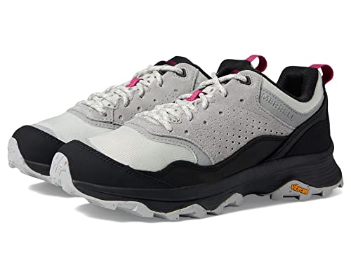 Merrell Speed Solo Men’s Fashion Sneakers – Suede Leather – Vibram MegaGrip – FloatPro Foam Midsole Black/Birch 9 M