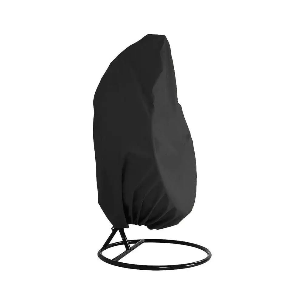 Outdoor Furniture Covers, Egg Chair Cover Hanging Swing Black 115x190cm for Garden Patio