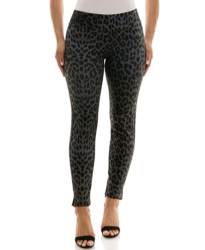 Zac & Rachel Womens Pull on Pattern Compression Ponte Slim Leg Ankle Pant2