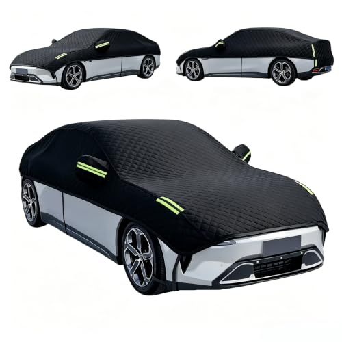 Hail Protector Car Cover for Rover Freelander 2006-2009,Thickened Duty 5-Layer Anti-Hail Half Car Cover,Waterproof, and Breathable, All-Weather Making it Suitable for All Seasons-LR