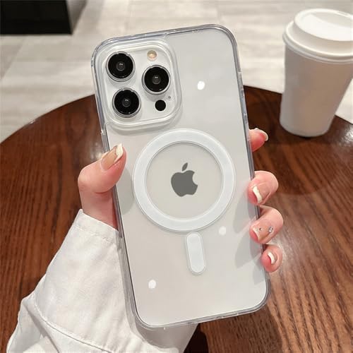 Coque de chargement sans fil magnétique en PC antichoc transparent haut de gamme pour iPhone