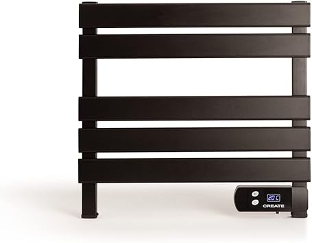 CREATE / Warm Towel Mini 150W / Toallero Eléctrico Negro Sin Patas/Toallero Eléctrico de Bajo Consumo, Ultrafino