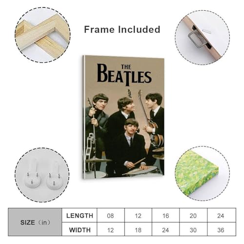 EVMILA Poster décoratif sur toile The Beatles Rock Band – Impression d’art moderne pour chambre à coucher – 20 x 30 cm - Les Beatles, Paul McCartney, John Lennon, RIngo Starr, George Harrison EVMILA Poster décoratif sur toile The Beatles Rock Band - Impression d'art moderne pour chambre à coucher - 20 x 30 cm – Image 5