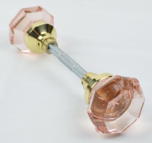 Victorian Antique Type Solid Depression Pink Glass Door Knob