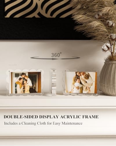 4x6 Scalloped Acrylic Magnetic Picture Frames, 3 Pack - image 6