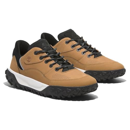 Timberland Men's Greenstride Motion 6 Low Lace Up Hiking Boot, Wheat Nubuck With Black, US 11