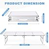 Mesa de Camping Pequeña Moosinily 4 pies Plegable de Aluminio Blanca 47.2×15.7 pulgadas miniatura 4