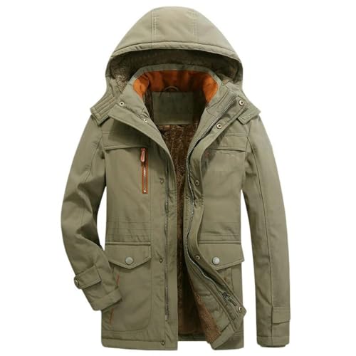 Veste d'hiver homme coton doublé chaude veste épaisse casual