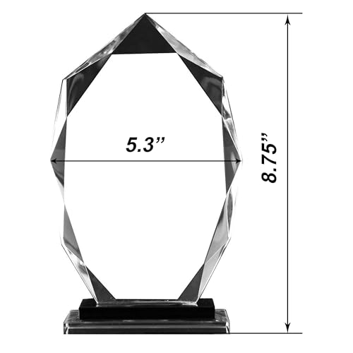 Personalized 9” Glass Plaque, Engraved with Names, Appreciation Messages and Company Logo, Completely Customized Gift Plaque, Award Trophy for Retirement Employee, Manager, Boss.