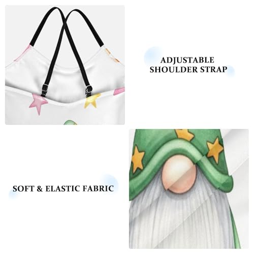 Cute Gnomes White Beards Colorful Hats Child Bathing Suit Girl, Summer Beach Bathing Suit, 3-103