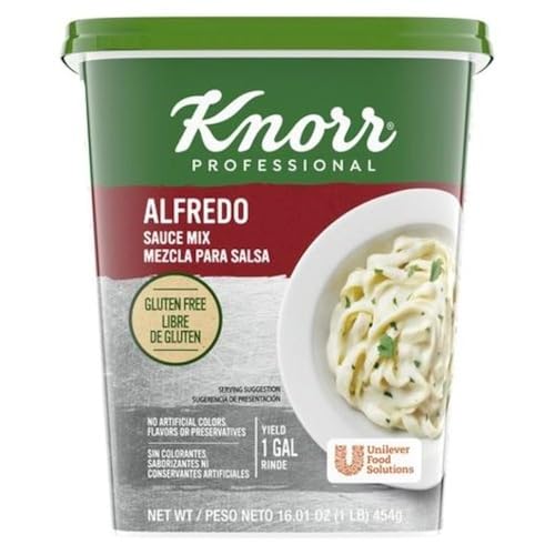 Knorr Professional Alfredo Sauce Mix Tubs, 16.01 Oz, 4 Pack | Gluten Free, No Added MSG, No Artificial Flavors, Colors or Preservatives, Parmesan & Romano Cheese, for Pasta Dishes