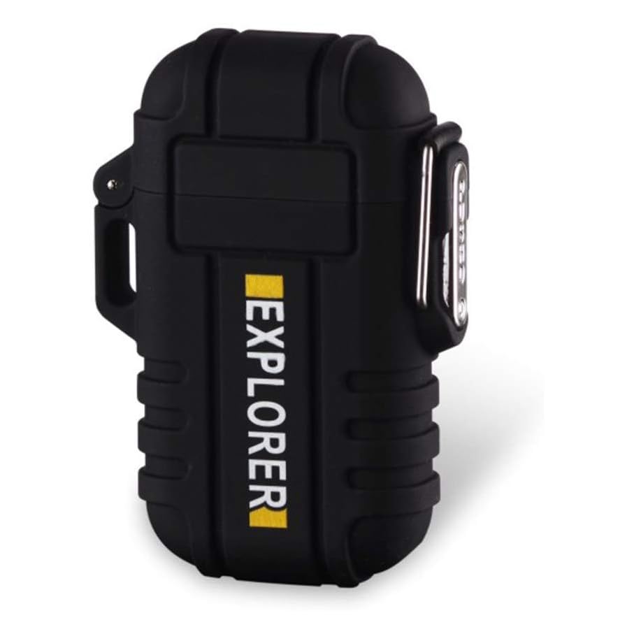 Luntra Windproof Double ARC Pocket Size Rechargeable Cigarette Cigar Water-Proof Lighter | Camping Outdoor Cigarette Cigar Lighter | Black-image-25