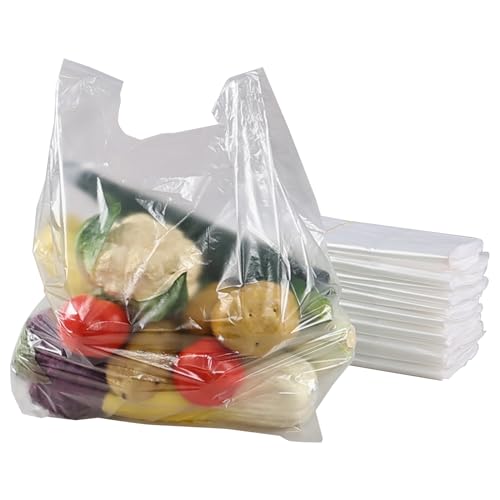 Taysisiter 3655 800 Counts Clear Plastic T Shirt Shopping Bags, Carry Out Plastic Grocery Bags cover