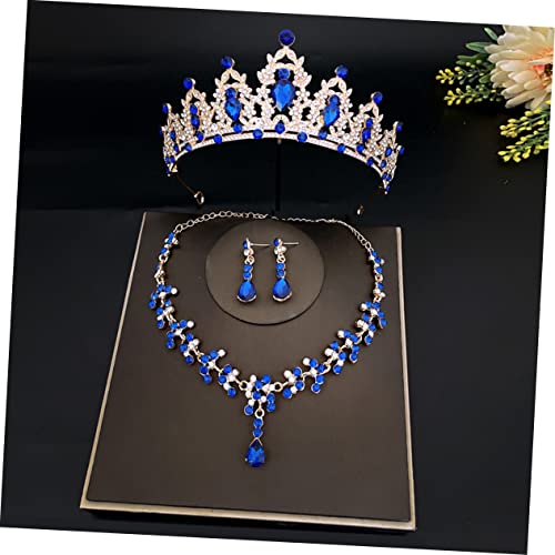 SOIMISS 1 Conjunto De Colar De Coroa Brincos De Strass Conjunto De Joias De Noiva Brincos De Noiva P