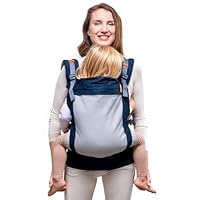 Beco Toddler Cool Babytrage & Kindertrage (9-27 kg) - Atmungsaktive 3D-Performance-Mesh Trage Kleinkind, Hüftfreundlich mit 2 Tragepositionen: Bauchtrage & Rückentrage (Marineblau)