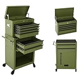 GSTANDARD APTB226G Torin 6-Drawer Rolling Tool Chest: High-Capacity 2-in-1 Detachable Tool Cabinet with Lockable Wheels & Secure System, Green