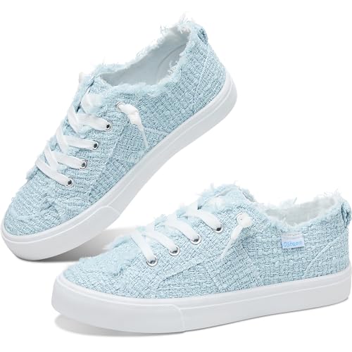 Obtaom Women's Tie Dye Canvas Sneakers US9