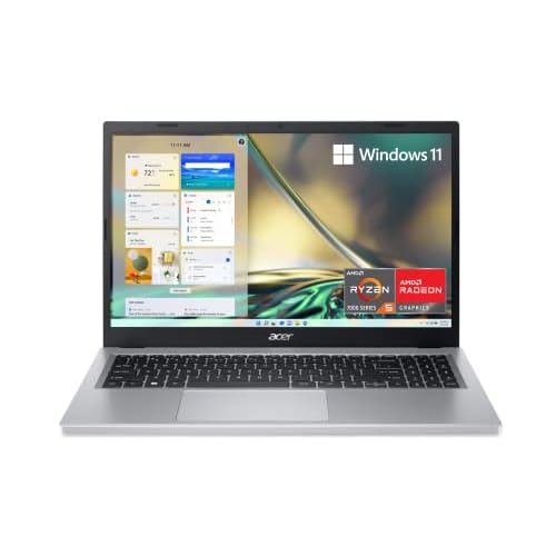 acer Aspire 3 A315-24P-R2SC Slim Laptop | 15.6" Full HD IPS Display | AMD Ryzen 5 7520U Quad-Core Processor | AMD Radeon Graphics | 8GB LPDDR5 | 256GB NVMe SSD | Wi-Fi 5 | Windows 11 Home