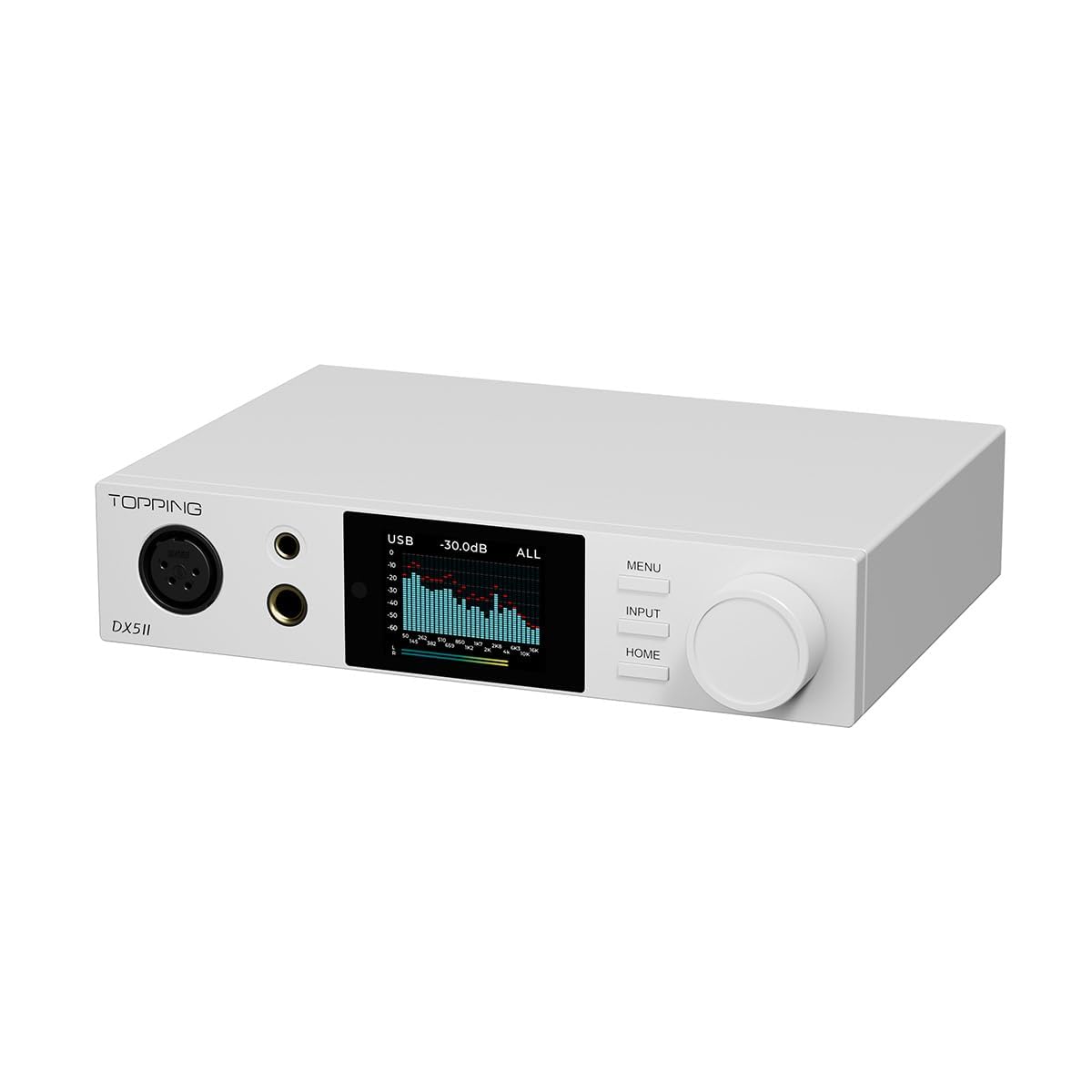 Topping DX5 II DAC Amplificador de Auriculares con Bluetooth 5.1, Chip DAC ES9039Q2M, Amplificación X-Hybrid, Ecualización de 10 Bandas y Salidas Balanceadas, USB XMOS, Alta Resolución, RC, White
