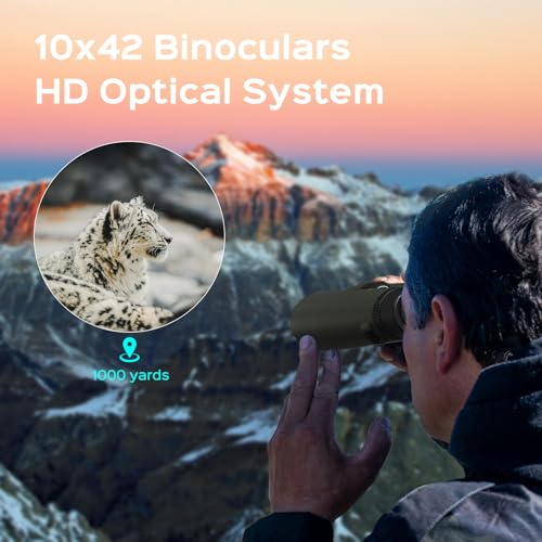 Binoculares 10x42 para adultos con lentes multicoated y prismas BAK4 miniatura 4