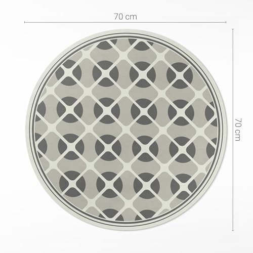Tapis vinyle résistant à la rayure ø70 cm lavable pour une maison moderne - 4
