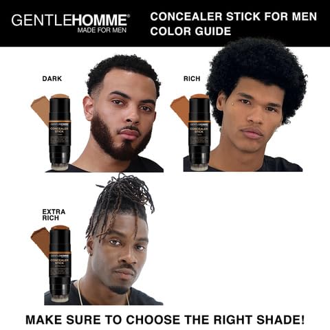 Gentlehomme - Concealer Stick - Men’s 2-in-1 Concealer & Brush - For Blemishes, Dark Circles, Scars, Acne & Uneven Skin Tones - Natural Finish - All Skin Types - Vegan - Extra Rich - 1 Stick - Image 5