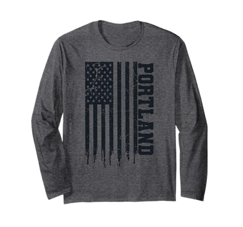 41NaD9DMDRL._SL500_ Patriotic Portland Home Pride USA Flag Iconic Portland Long Sleeve T-Shirt