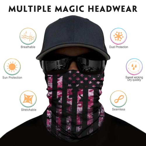Image of Neck Gaiter for Men Women Headwear Bandana Head Wrap Face Scarf Mask Cover Warmer Balaclava-Seamless & Versatile