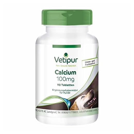 Vetipur Citrato de Calcio 100mg - 90 Comprimidos para Perros - Huesos y Dientes Fuertes - ¡Calidad Alemana Garantizada!