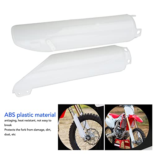 Cr250R White Fork Guards,Motocross Front Fork Guard Covers,2pcs Motorcycle Fork Guard Shock Absorber Protector Replacement for CR125R CR250R CRF450R by Tbest - Used condition - Image 3